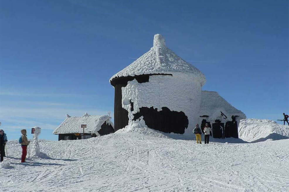 Schneekoppe im Winter