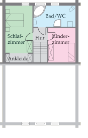 Grundriss des Obergeschosses