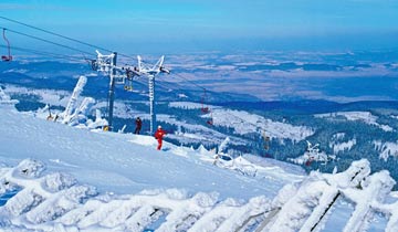 Riesengebirge Winter: Skilift in Karpacz